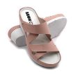 Leon Comfort 1004 női bőr kényelmi papucs rose bakar színben