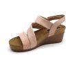 Leon Comfort 1020 női bőr szandál púder színben
