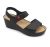 Leon Comfort 1080 női bőr kényelmi szandál fekete színben
