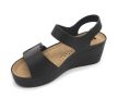Leon Comfort 1080 női bőr kényelmi szandál fekete színben