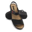 Leon Comfort 1080 női bőr kényelmi szandál fekete színben