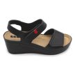 Leon Comfort 1080 női bőr kényelmi szandál fekete színben