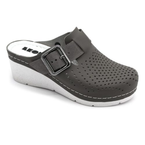 Leon Comfort 1100 női bőr klumpa szürke színben