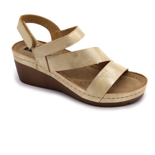 Leon Comfort 1120 női bőr szandál arany színben
