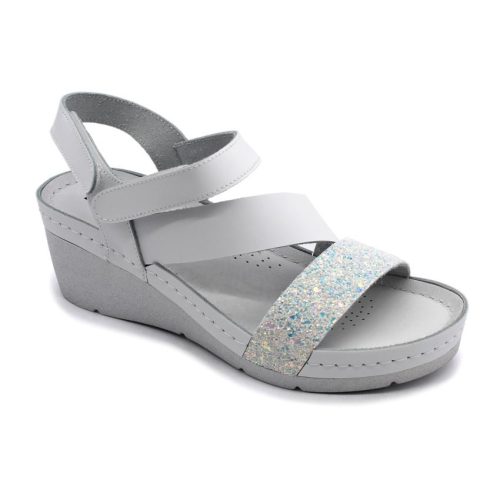 Leon Comfort 1120 női bőr szandál fehér színben