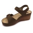 Leon Comfort 1130 női bőr szandál barna színben