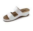 Leon Comfort 2020 női bőr kényelmi papucs fehér színben