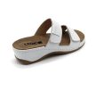 Leon Comfort 2020 női bőr kényelmi papucs fehér színben