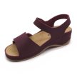 Leon Comfort 2024 női bőr kényelmi szandál bordó bakar színben