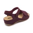 Leon Comfort 2024 női bőr kényelmi szandál bordó bakar színben
