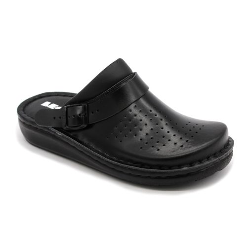 Leon Comfort 300 női bőr munkavédelmi klumpa fekete színben