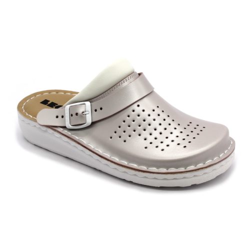 Leon Comfort 300 női bőr munkavédelmi klumpa perla színben