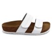 Leon Comfort 4000 női bőr kényelmi papucs fehér színben