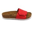 Leon Comfort 4022 női bőr kényelmi papucs piros színben