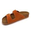 Leon Comfort 4050 női bőr kényelmi papucs narancssárga velúr színben