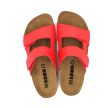 Leon Comfort 4051 női bőr kényelmi papucs piros orlando színben