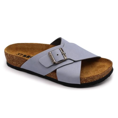 Leon Comfort 4053 női bőr papucs kék orlando színben