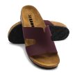 Leon Comfort 4054 női bőr papucs bordó színben