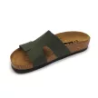 Leon Comfort 4054 női bőr papucs zöld színben