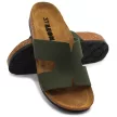 Leon Comfort 4054 női bőr papucs zöld színben