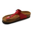 Leon Comfort 4080 női bőr kényelmi papucs piros színben