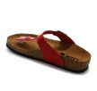 Leon Comfort 4080 női bőr kényelmi papucs piros színben