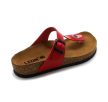 Leon Comfort 4080 női bőr kényelmi papucs piros színben