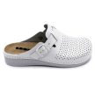 Leon Comfort 5001 női bőr kényelmi klumpa fehér színben
