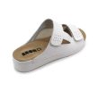 Leon Comfort 5010 női bőr kényelmi papucs fehér színben