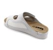 Leon Comfort 5010 női bőr kényelmi papucs fehér színben