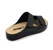 Leon Comfort 5010 női bőr kényelmi papucs fekete színben