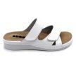 Leon Comfort 5011 női bőr papucs fehér színben
