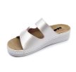 Leon Comfort 5011 női bőr papucs perla színben