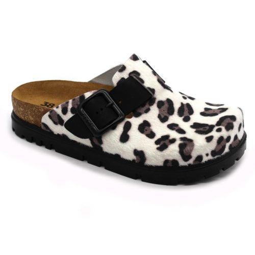 Leon Comfort 6003 női bőr klumpa fehér színben