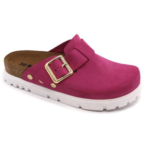 Leon Comfort 6006 női bőr klumpa ciklámen színben