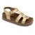Leon Comfort 6300 női bőr szandál arany színben