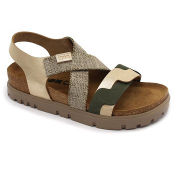 Leon Comfort 6301 női bőr szandál arany színben