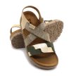 Leon Comfort 6301 női bőr szandál arany színben