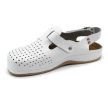 Leon Comfort 701 férfi bőr munkavédelmi szandál fehér színben
