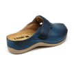 Leon Comfort 902 női bőr kényelmi klumpa kék színben