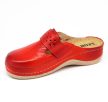 Leon Comfort 902 női bőr kényelmi klumpa piros színben