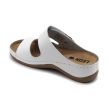 Leon Comfort 904 női bőr kényelmi papucs fehér színben