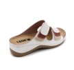 Leon Comfort 904 női bőr kényelmi papucs perla színben