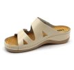 Leon Comfort 906 női bőr munkavédelmi papucs bézs színben