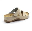 Leon Comfort 906 női bőr munkavédelmi papucs bézs színben