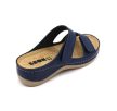 Leon Comfort 907 női bőr kényelmi papucs kék színben