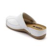 Leon Comfort 912 női bőr kényelmi klumpa fehér színben