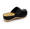 Leon Comfort 912 női bőr kényelmi klumpa fekete színben