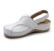 Leon Comfort 913 női bőr kényelmi szandál fehér színben