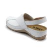 Leon Comfort 913 női bőr kényelmi szandál fehér színben